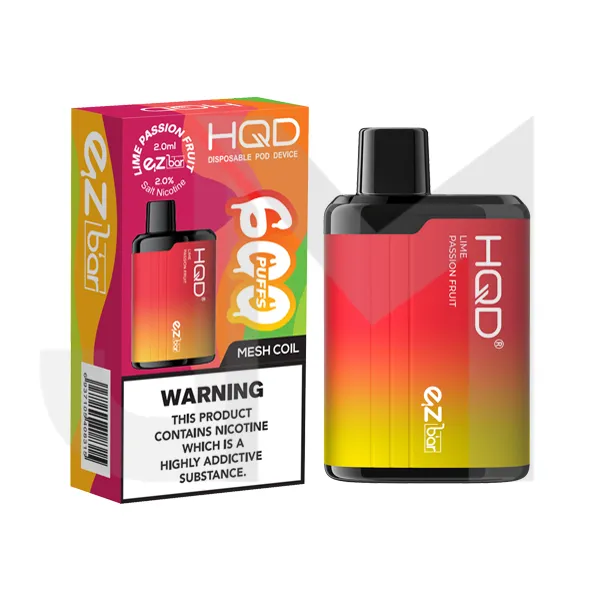 20mg HQD EZ Bar Disposable Vape Device 600 Puffs