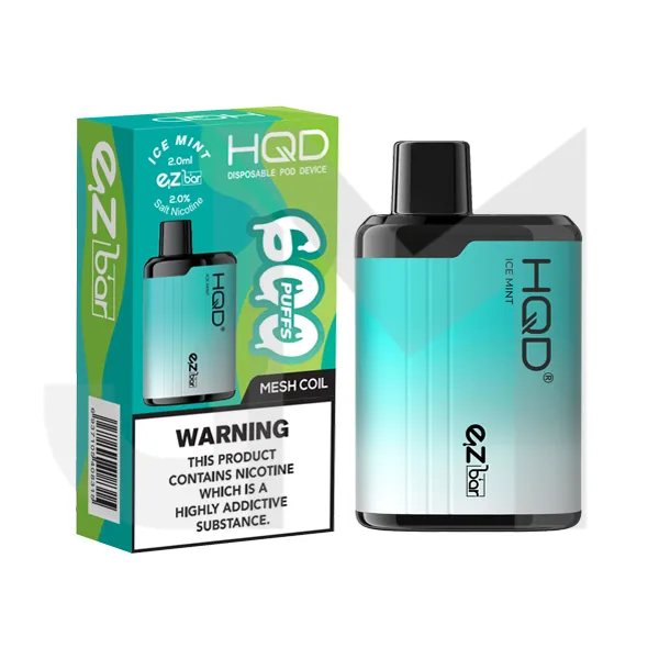 20mg HQD EZ Bar Disposable Vape Device 600 Puffs