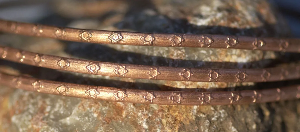2.2mm Star of David design ring wire, textured metal strip for soldering