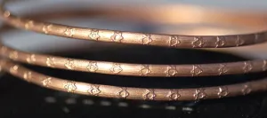 2.2mm Star of David design ring wire, textured metal strip for soldering