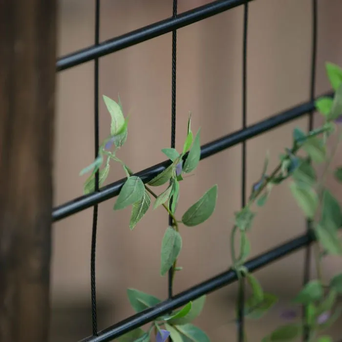 3-Ft High Sturdy Dark Wood and Steel Trellis