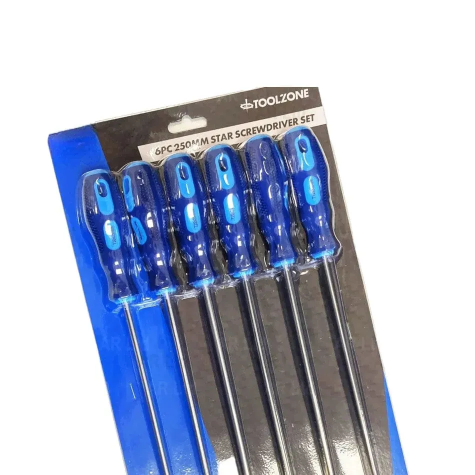 6PC Star Screwdriver Set Magnetic Tip 250mm