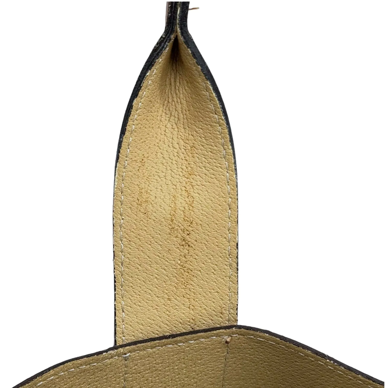 A. BELUCCI Leather Cut Out Satchel - Tan & Cream