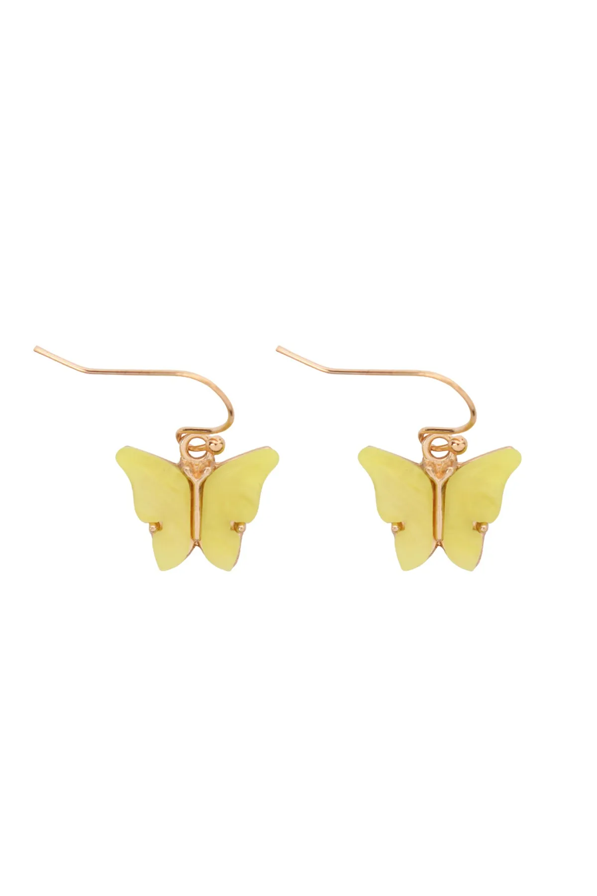 ACRYLIC BUTTERFLY FISH HOOK EARRINGS
