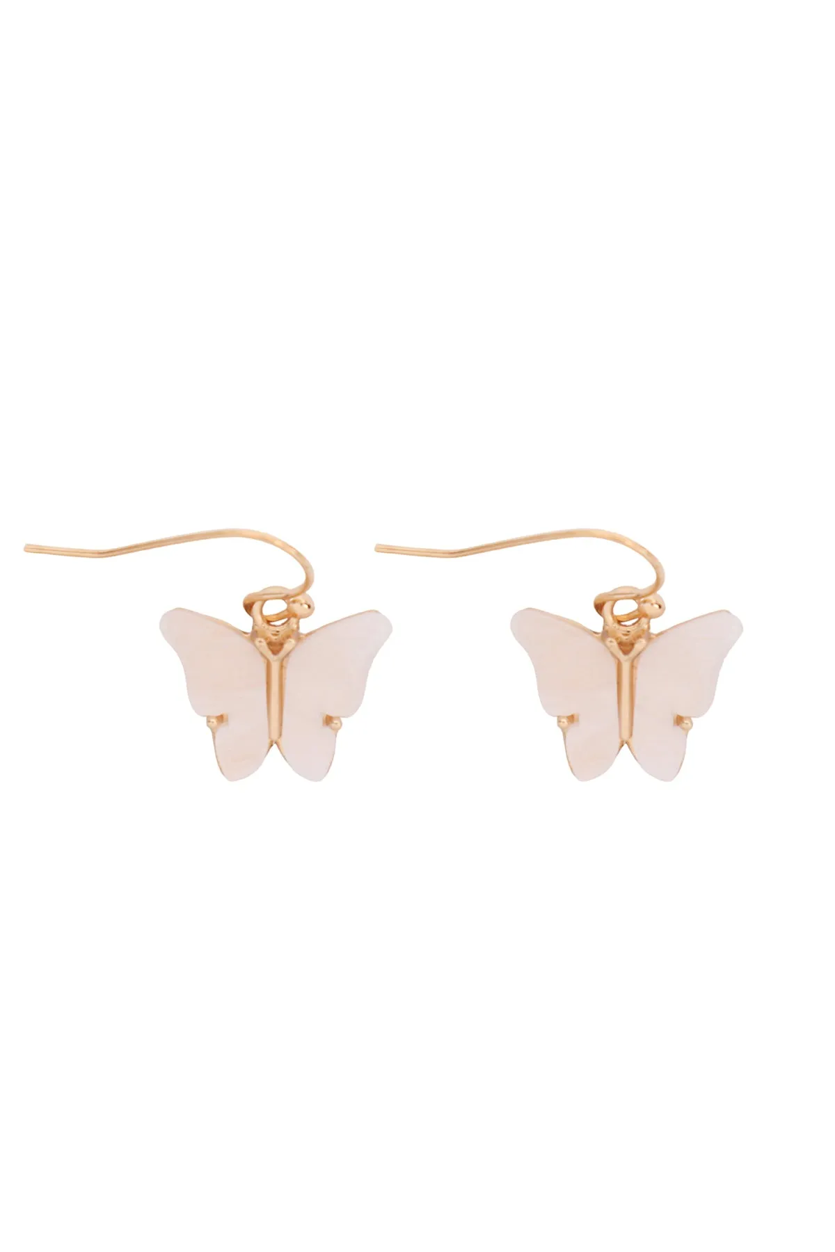 ACRYLIC BUTTERFLY FISH HOOK EARRINGS