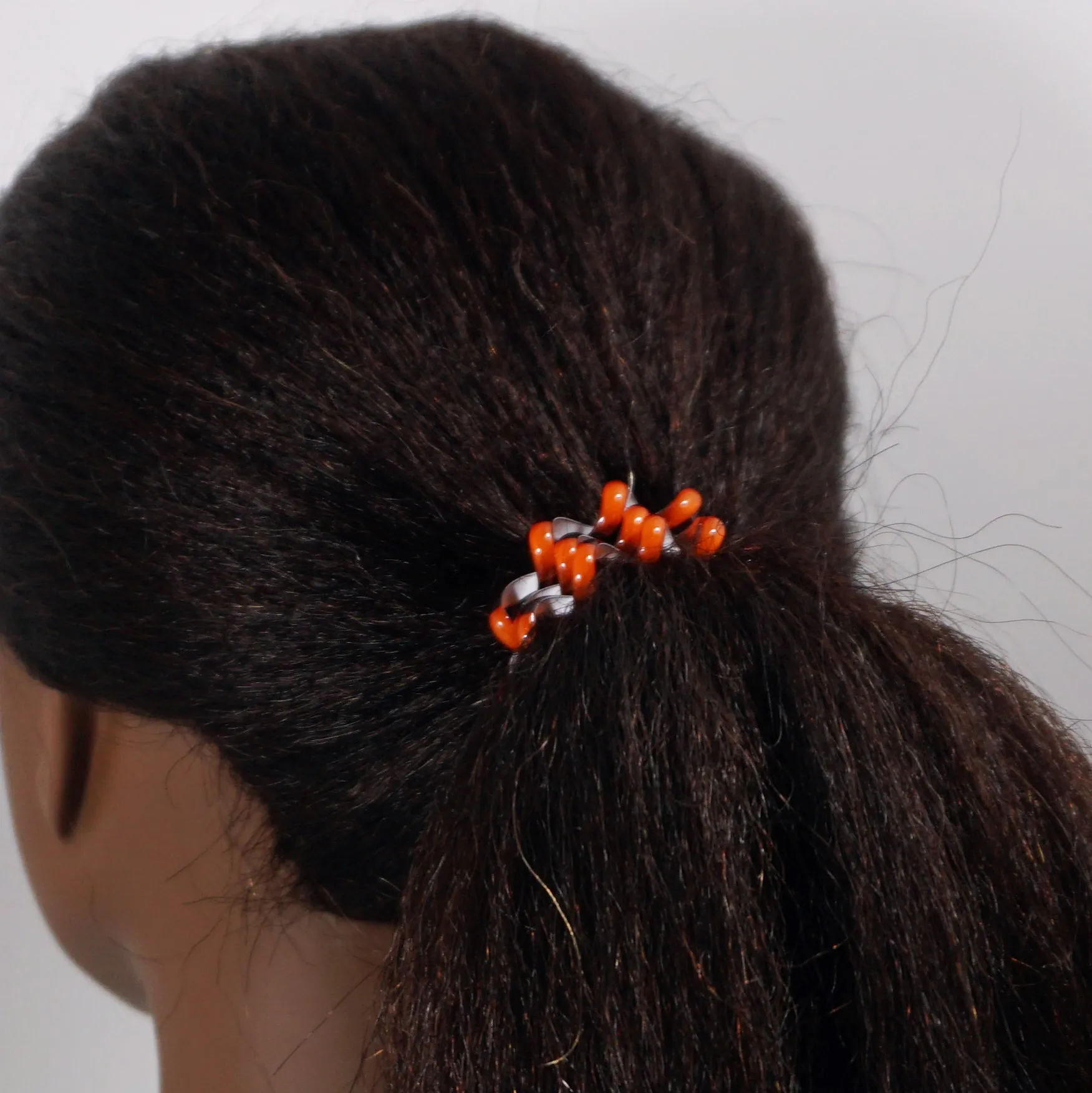 Amelia Beauty Products 8 Medium Elastic Hair Coils, 2.0in Diameter Thick Spiral Hair Ties, Gentle on Hair, Strong Hold and Minimizes Dents and Creases, Earth Tones Blend