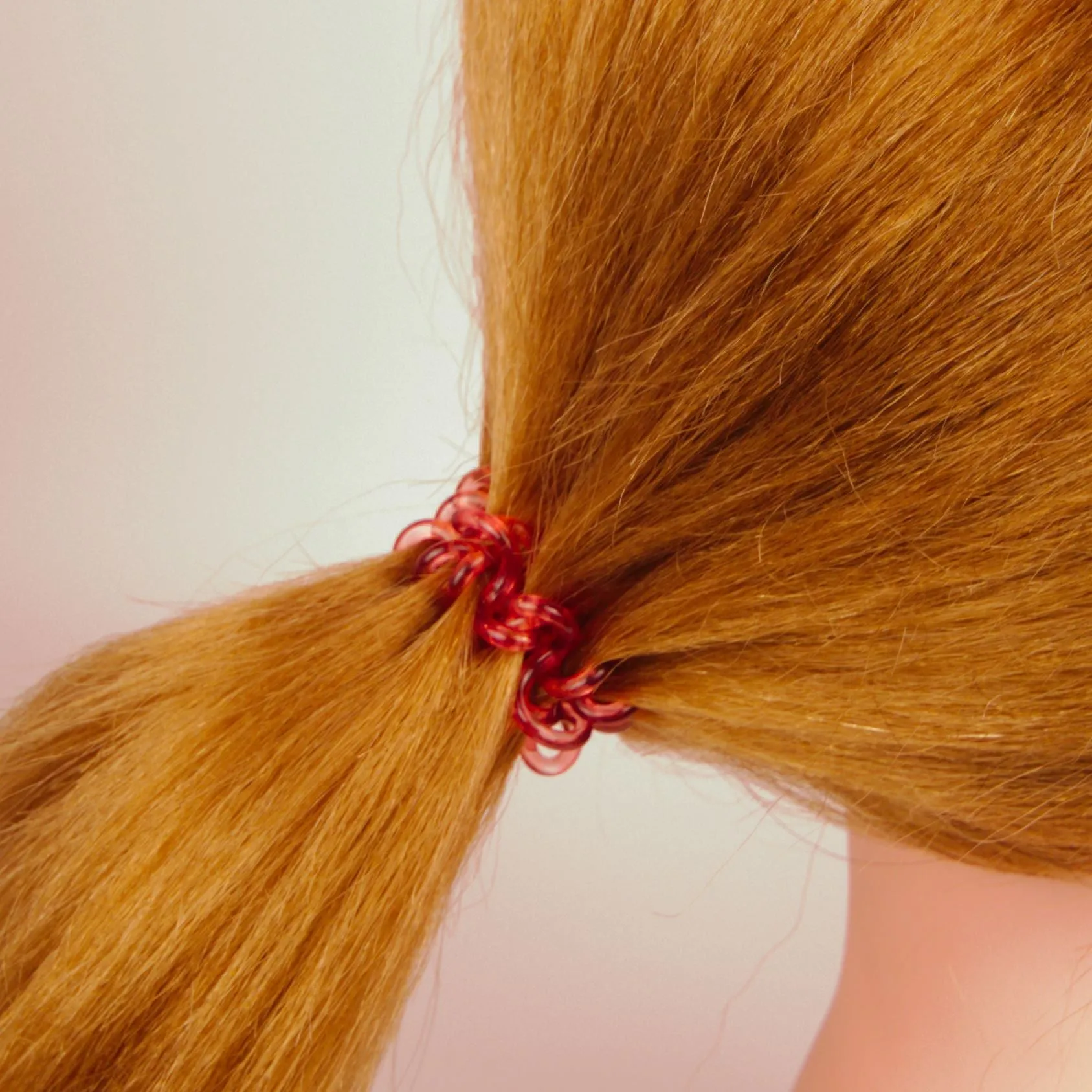 Amelia Beauty Products 8 Small Elastic Hair Coils, 1.5in Diameter Thick Spiral Hair Ties, Gentle on Hair, Strong Hold and Minimizes Dents and Creases, Red