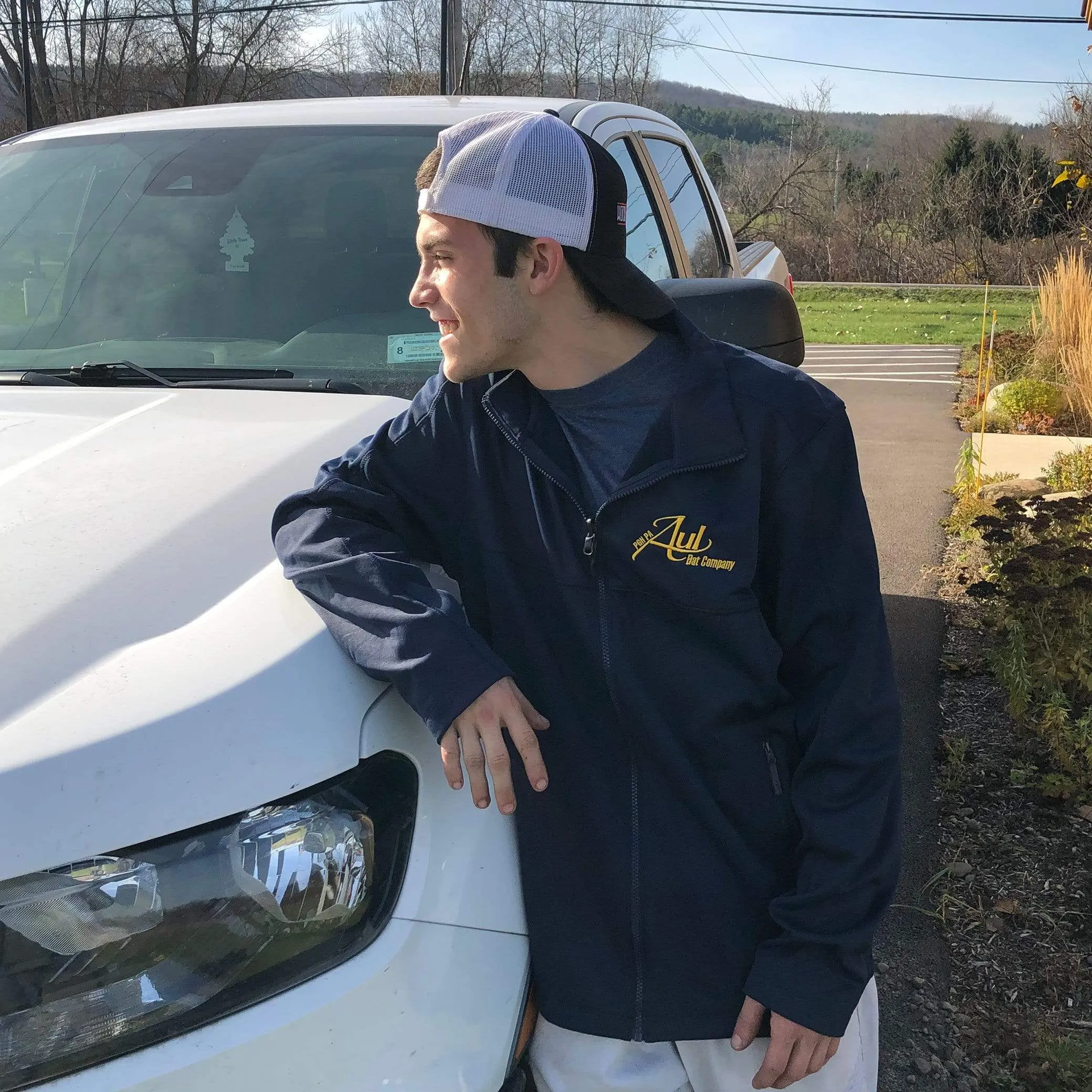 Aul Bat Co. Navy Zip Up Fleece