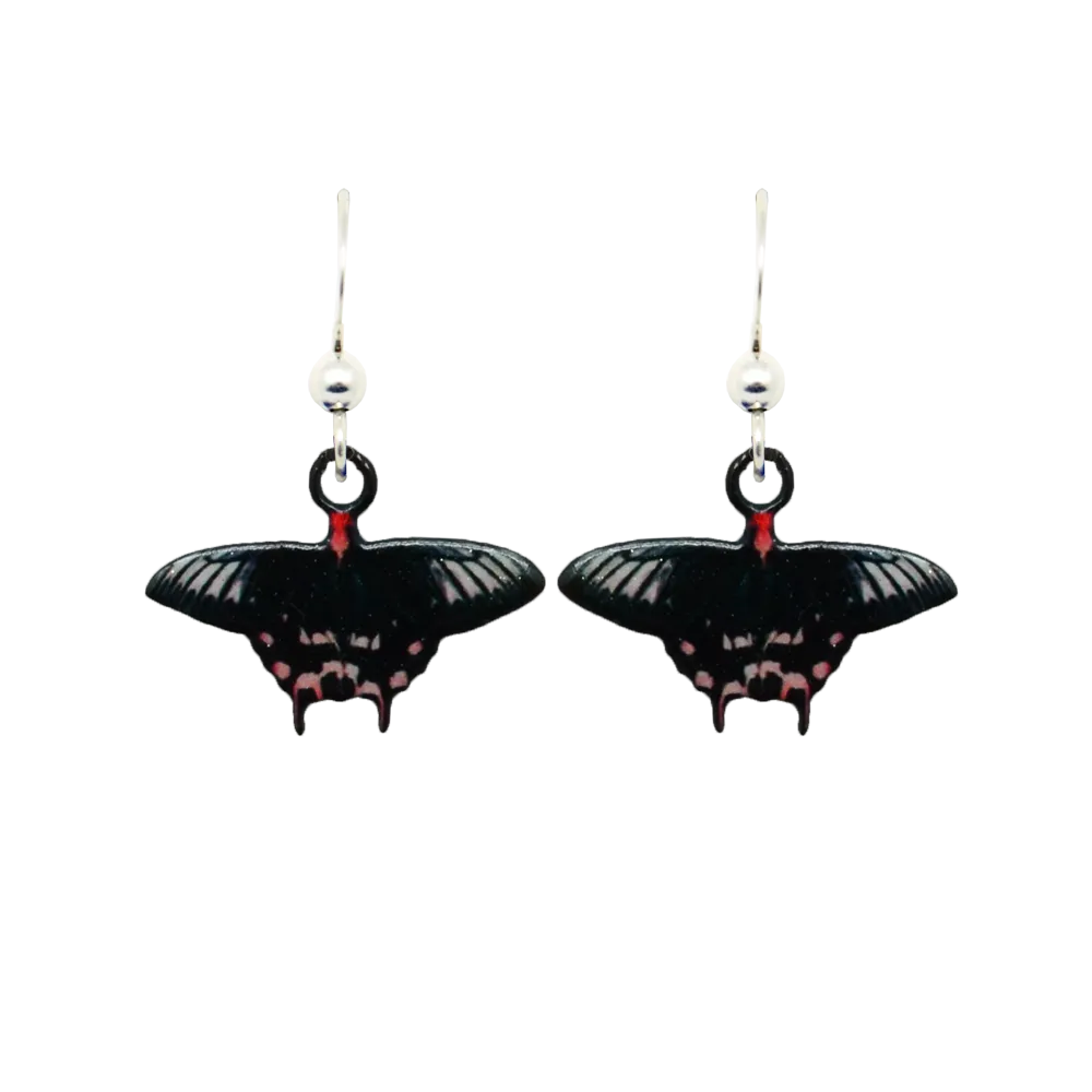Batwing Butterfly Earrings, Sterling Silver Earwires, 2323
