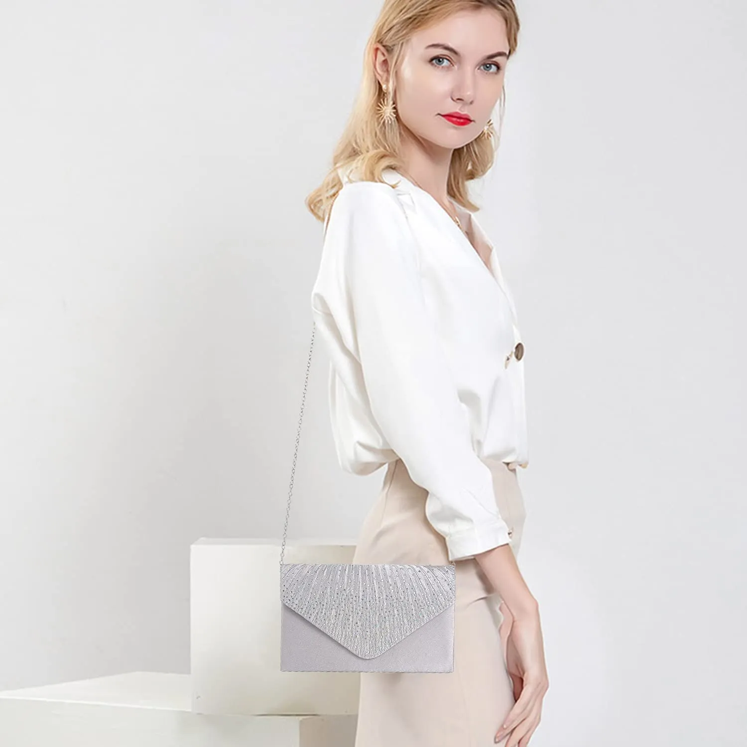 BBjinronjy Crossbody Purse, Evening Clutch Purse for Wedding Party Cocktail & Prom