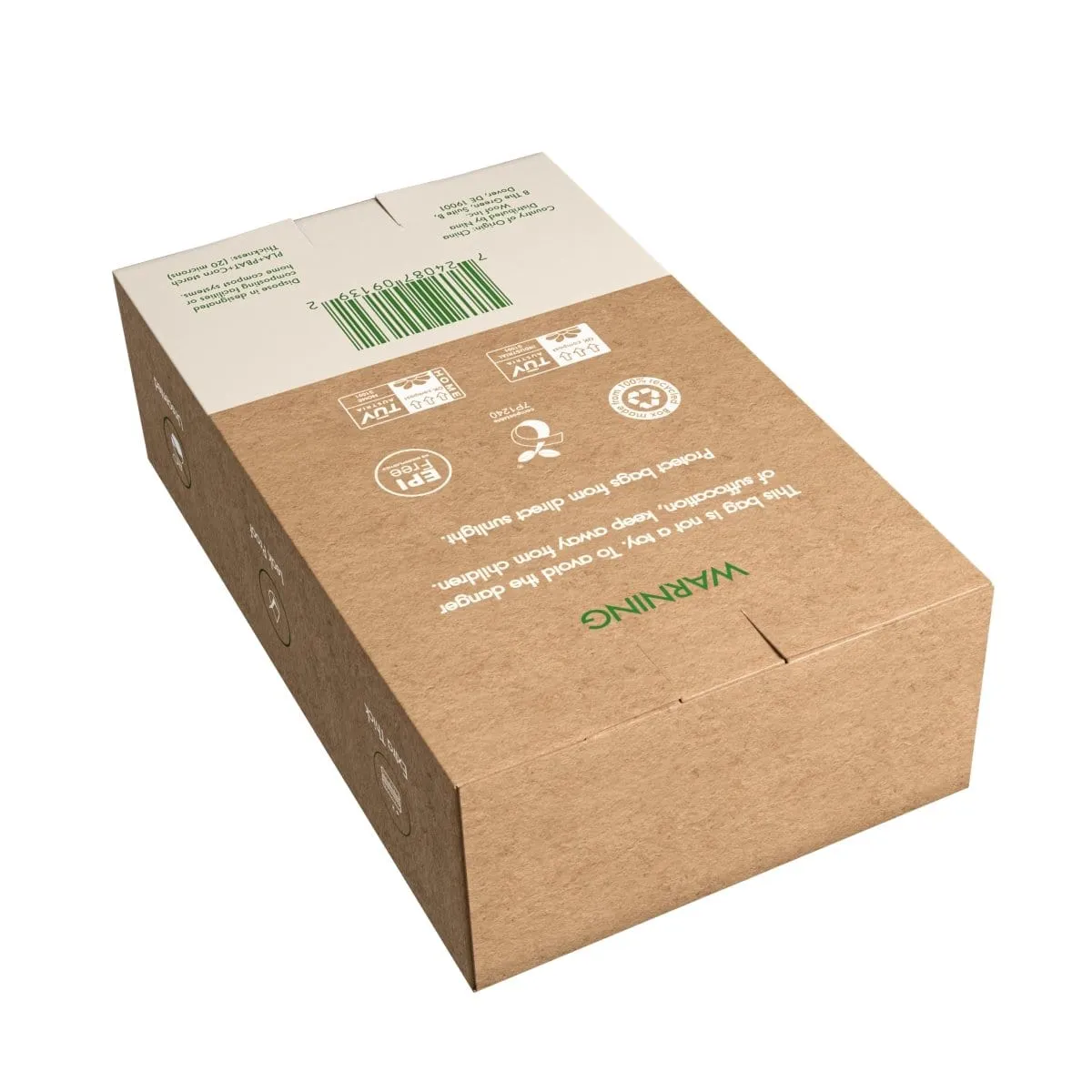 Biodegradable and Compostable Waste Bags with Handles | 200 Bags