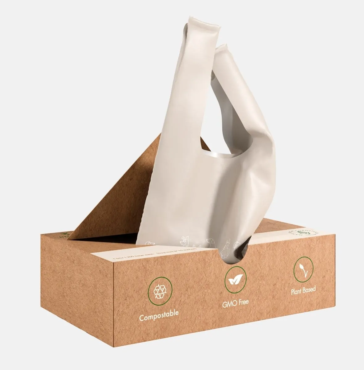 Biodegradable and Compostable Waste Bags with Handles | 200 Bags