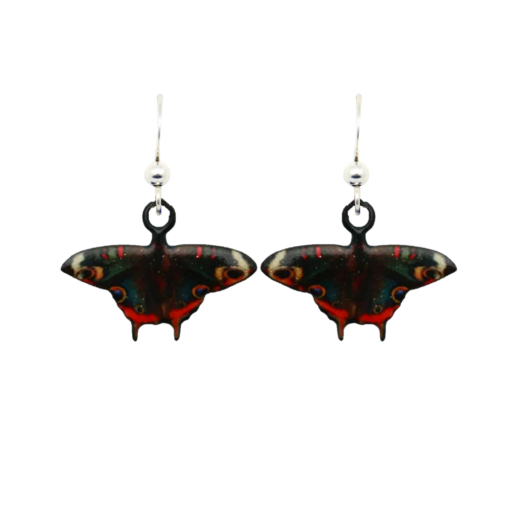 Buckeye Butterfly Earrings, sterling silver french hooks, Item# 2300