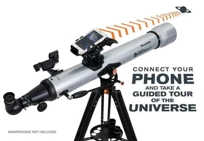BUNDLE: Celestron StarSense Explorer LT 80AZ Smartphone App-Enabled Refractor Telescope 22451 with Celestron Bluetooth Smartphone Holder and LensPen (Save $22!)