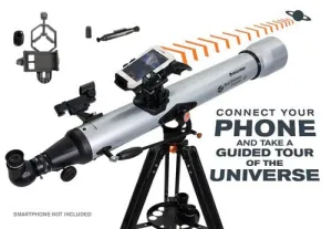 BUNDLE: Celestron StarSense Explorer LT 80AZ Smartphone App-Enabled Refractor Telescope 22451 with Celestron Bluetooth Smartphone Holder and LensPen (Save $22!)