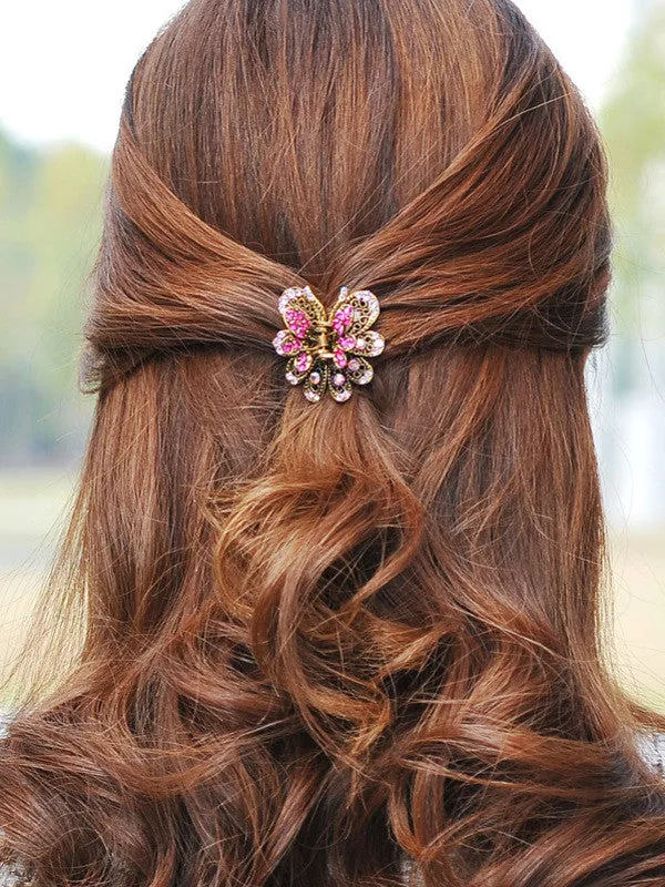 butterfly sparkly hair pin