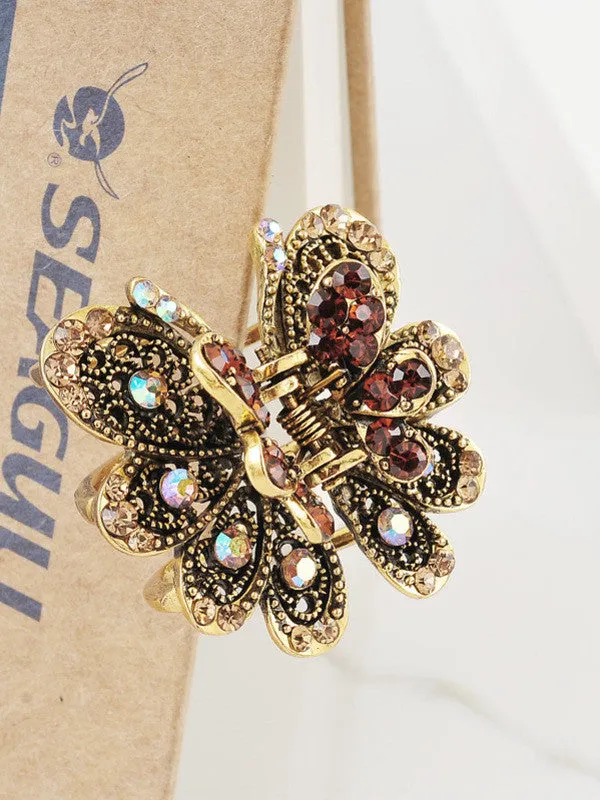 butterfly sparkly hair pin