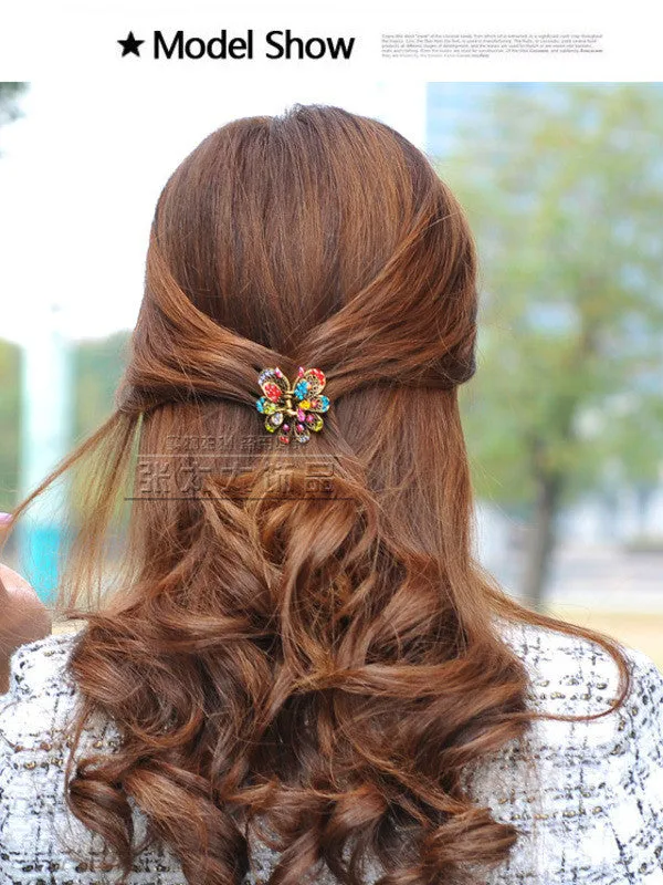 butterfly sparkly hair pin