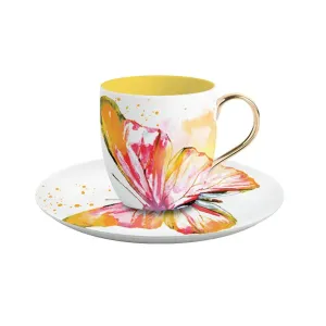 Butterfly Tea Cup w/ Saucer