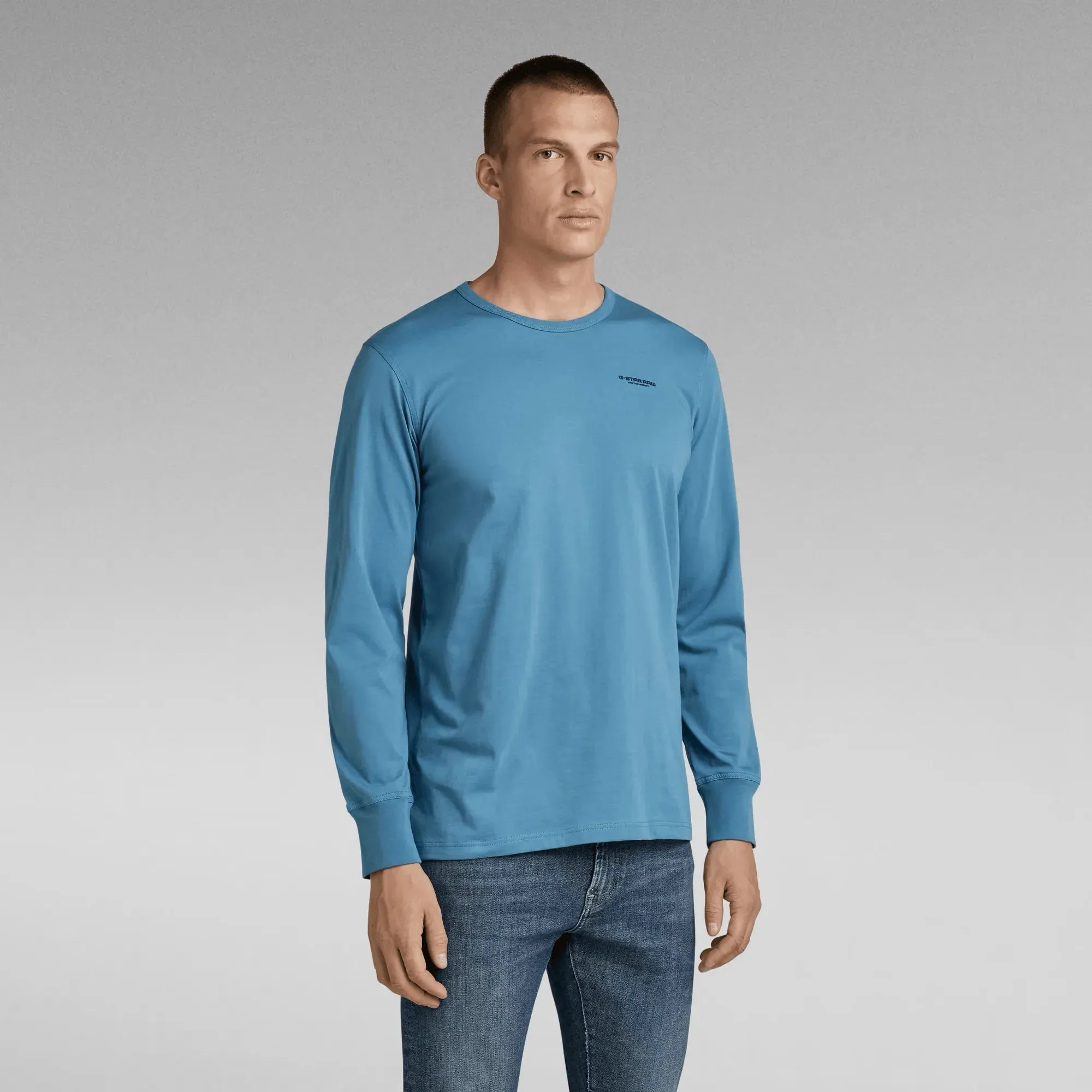 Camiseta Base Round Neck Retro Blue