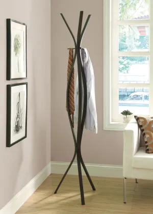Cappuccino Metal Contemporary 72"H Coat Rack