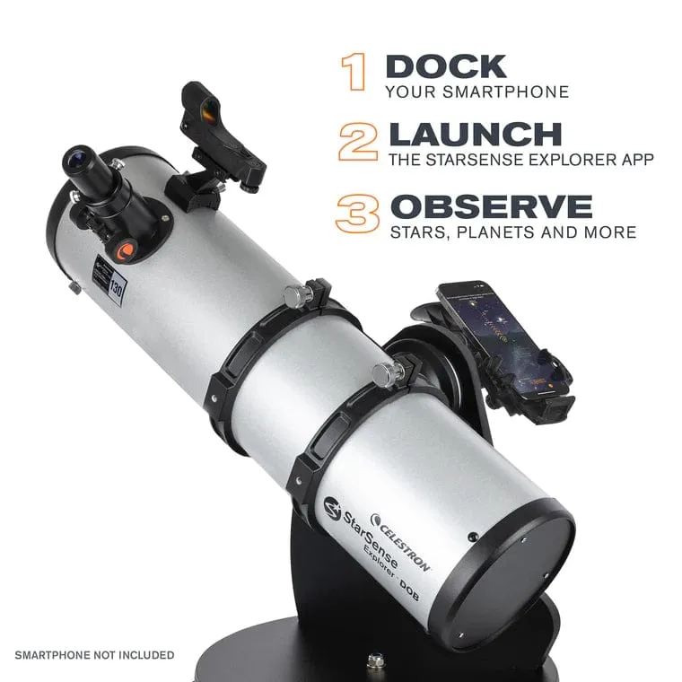 Celestron StarSense Explorer 130mm Smartphone App-Enabled Tabletop Dobsonian Telescope - 22481