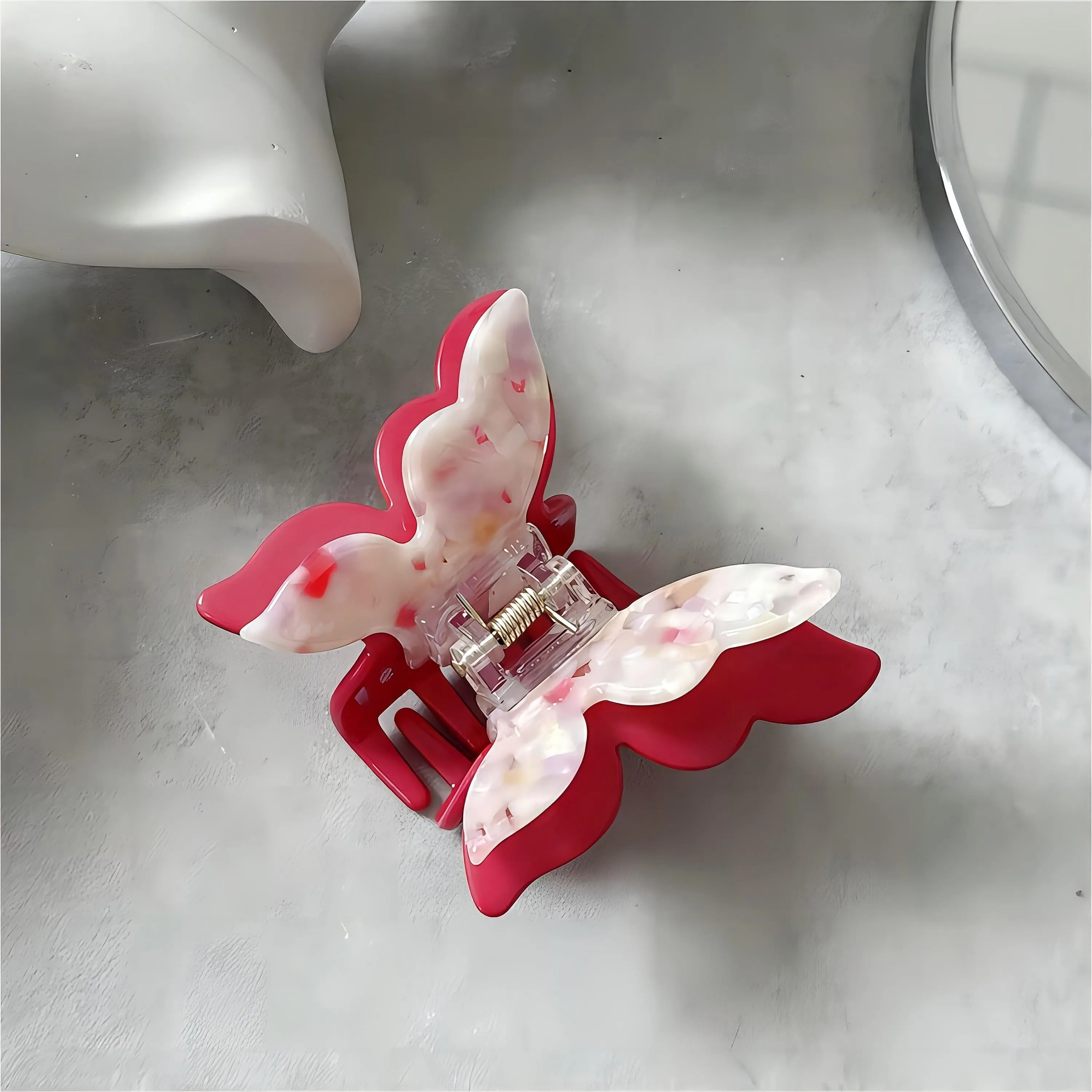 Chic Colorful Duo Butterfly Chignon Claw Clip Hair Clip
