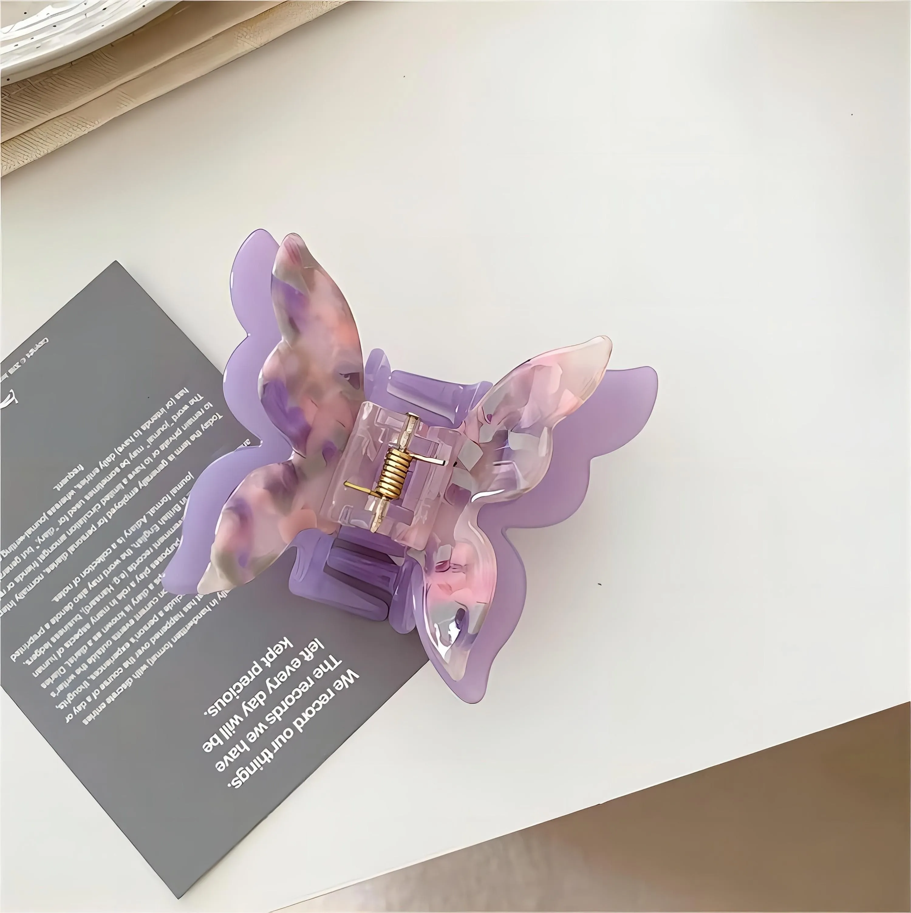 Chic Colorful Duo Butterfly Chignon Claw Clip Hair Clip