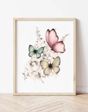 Colorful Butterfly Art Print 1