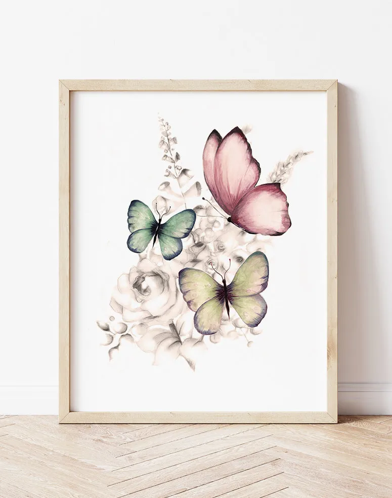 Colorful Butterfly Art Print 1