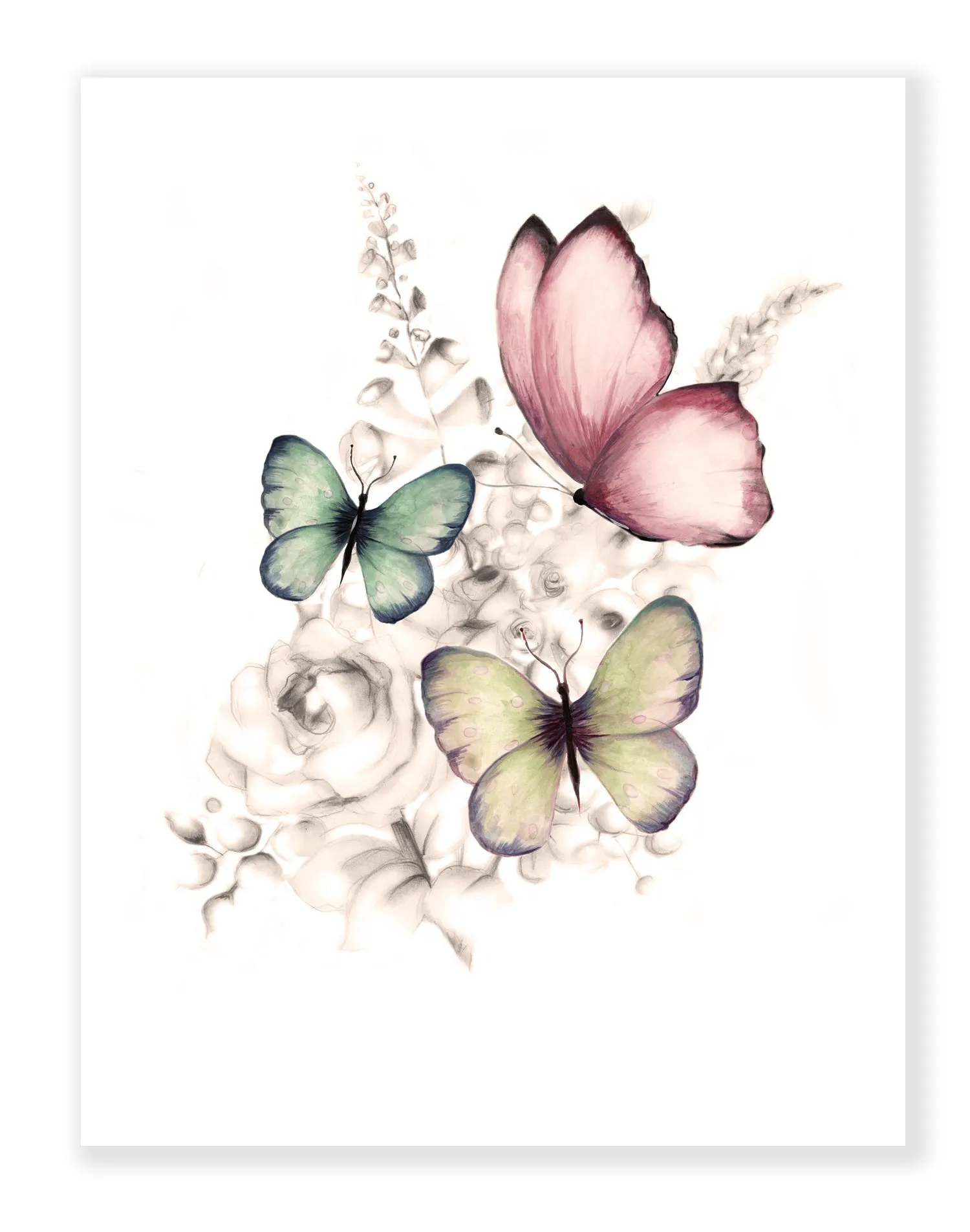 Colorful Butterfly Art Print 1