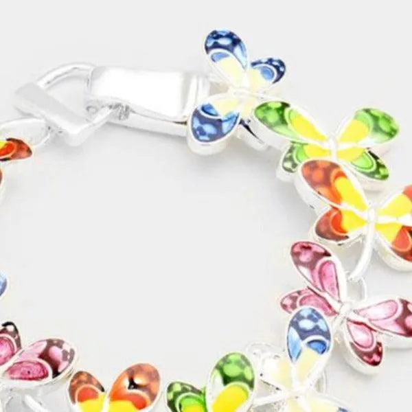 Colorful Butterfly Link Bracelet