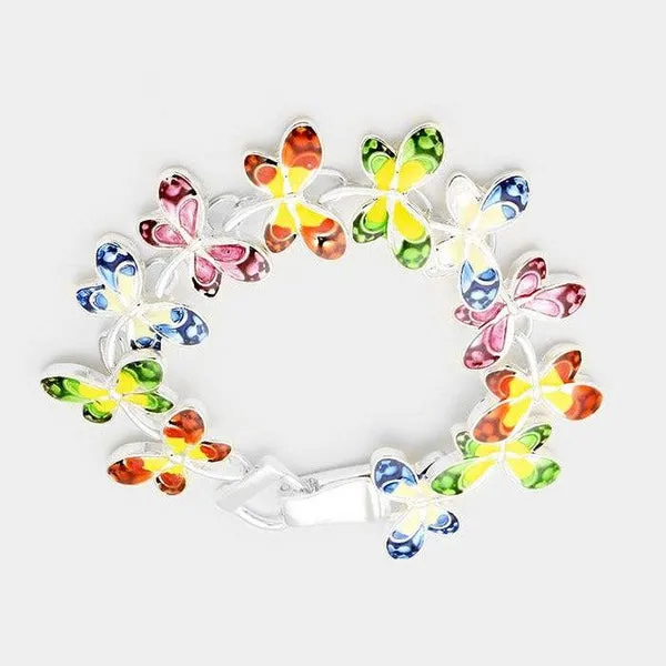 Colorful Butterfly Link Bracelet
