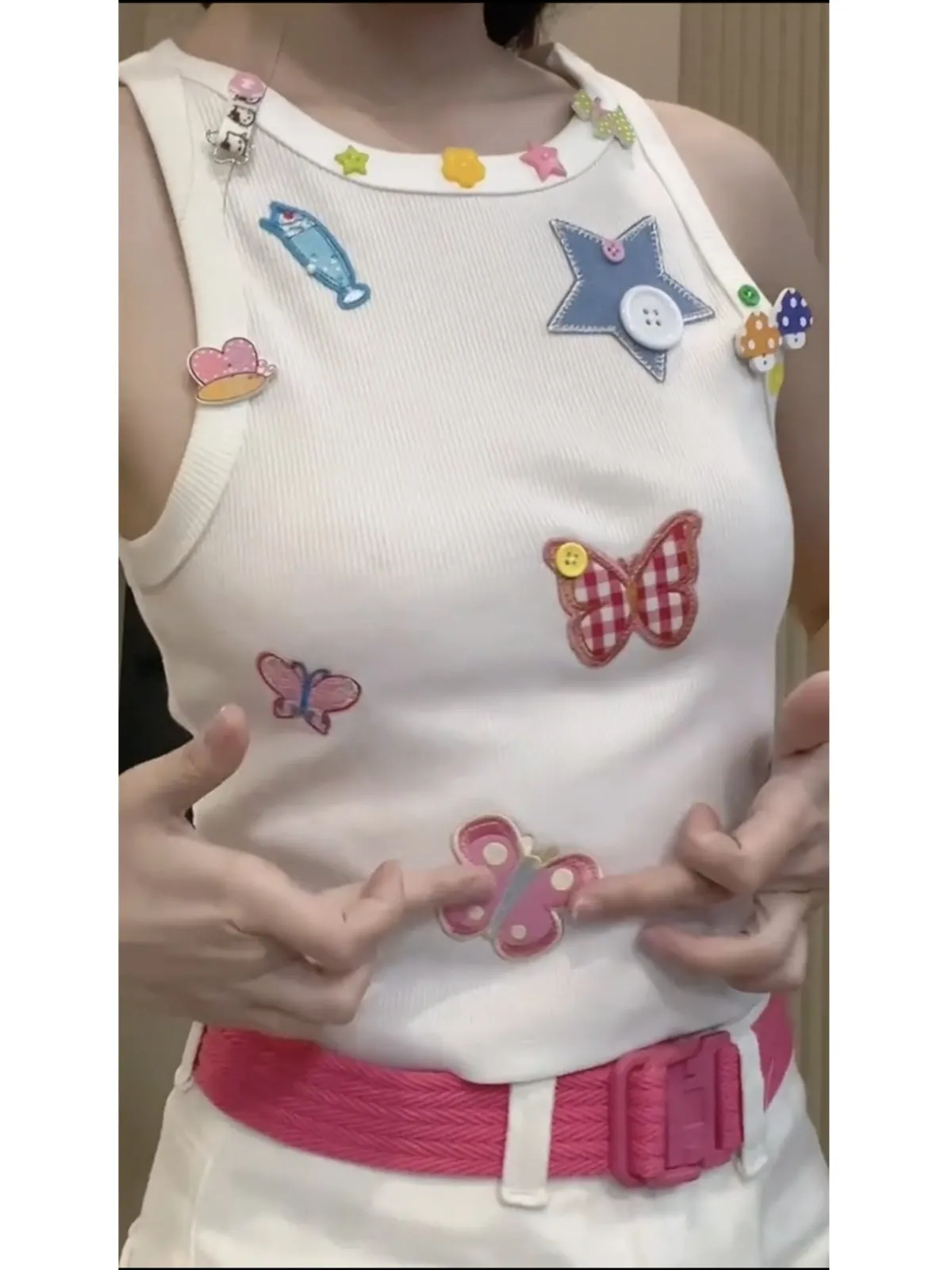 Colorful Butterfly Vest KF83894