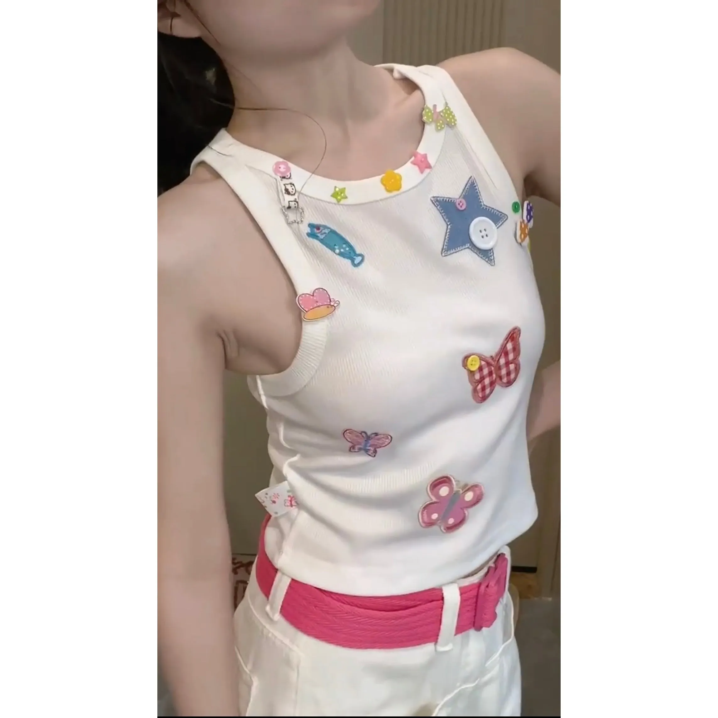 Colorful Butterfly Vest KF83894