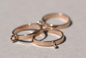 Copper Handmade Ring with 1 Loop 100% Copper Handmade - Size 8 Handmade Ring Blanks, DIY Ring