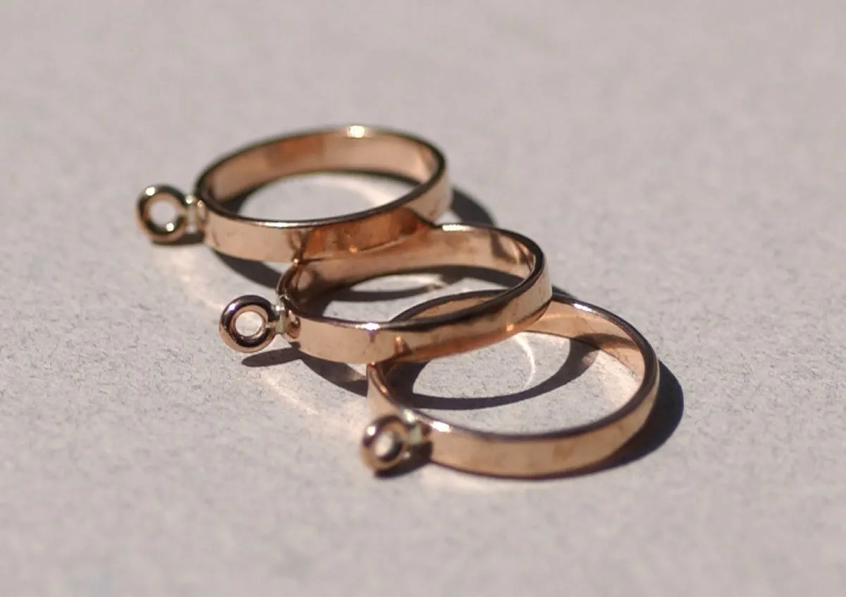 Copper Handmade Ring with 1 Loop 100% Copper Handmade - Size 8 Handmade Ring Blanks, DIY Ring