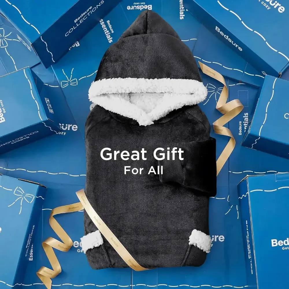 Cozy Wearable Sherpa Fleece Blanket Hoodie for Maximum Warmth and Comfort
