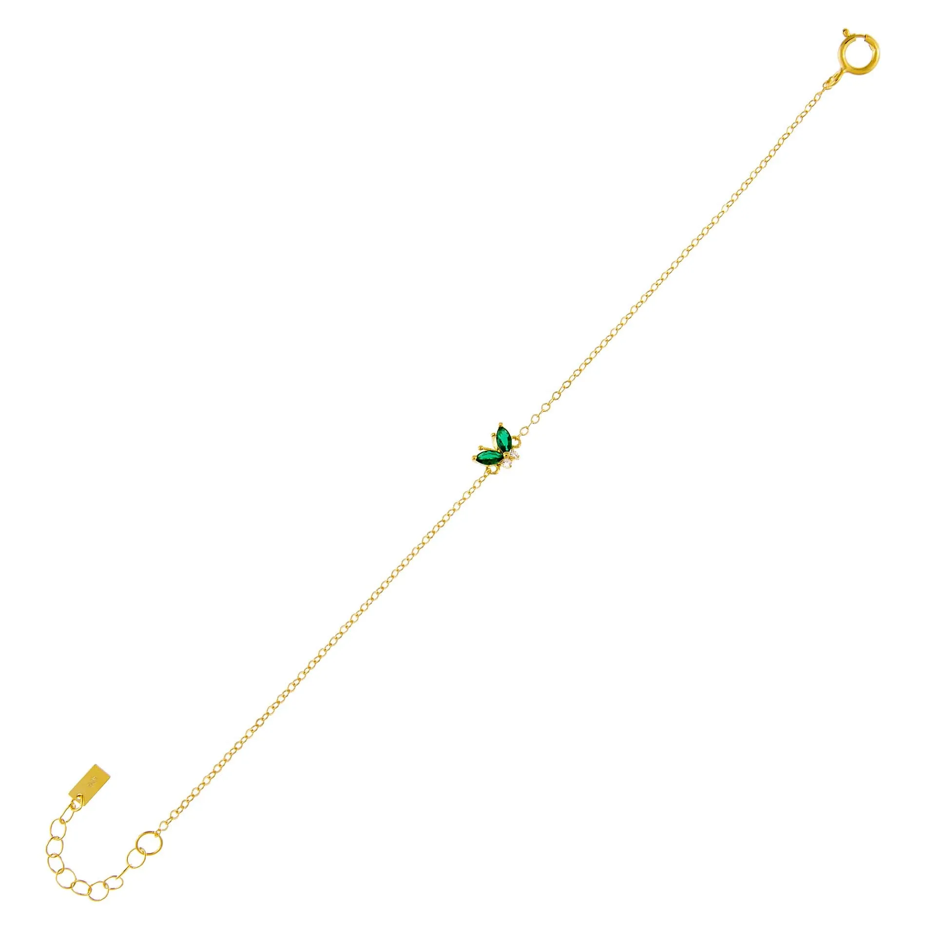 CZ Colored Butterfly Bracelet