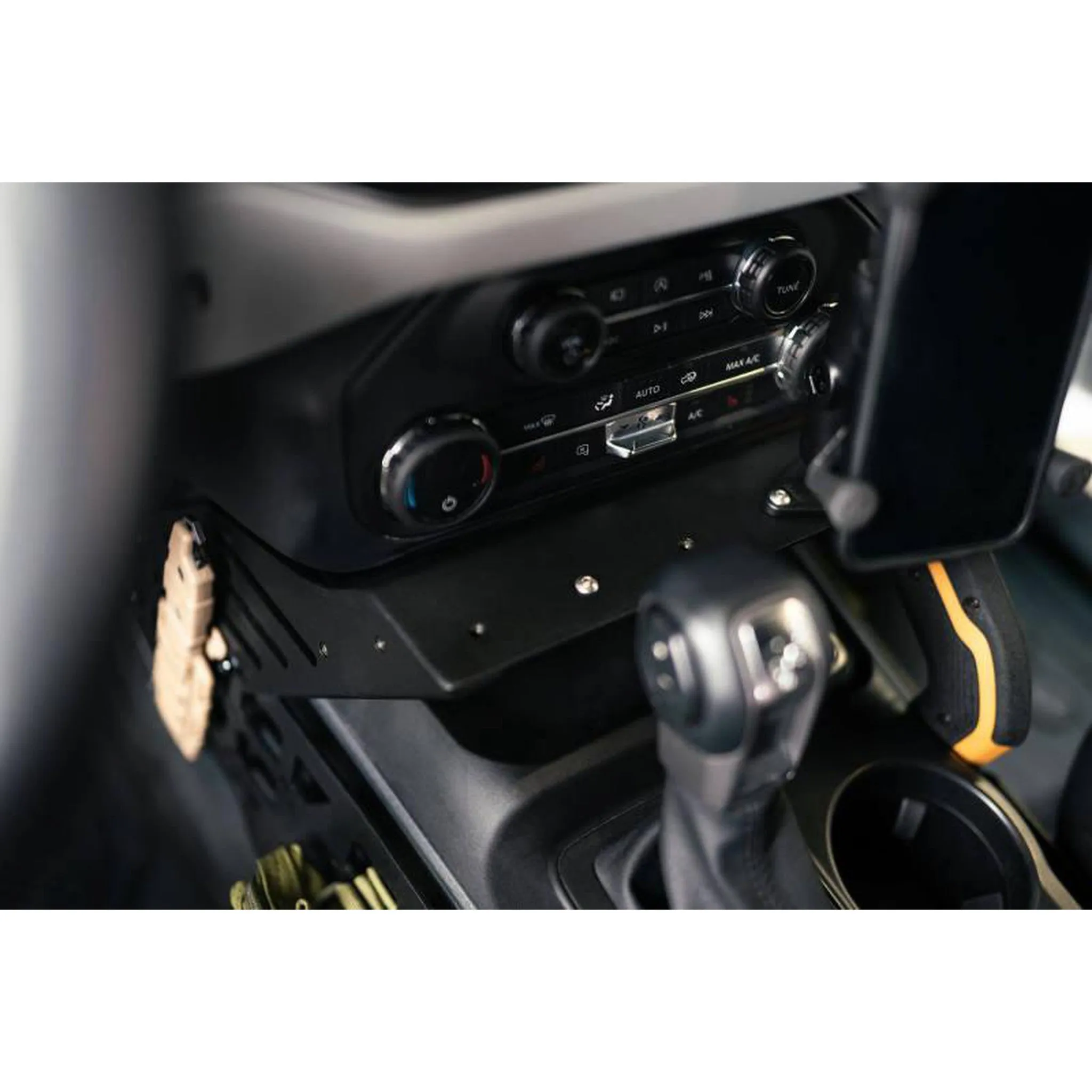 DV8 Offroad Center Console Molle Panels & Bridge for 2021  Ford Bronco | dveCCBR-01
