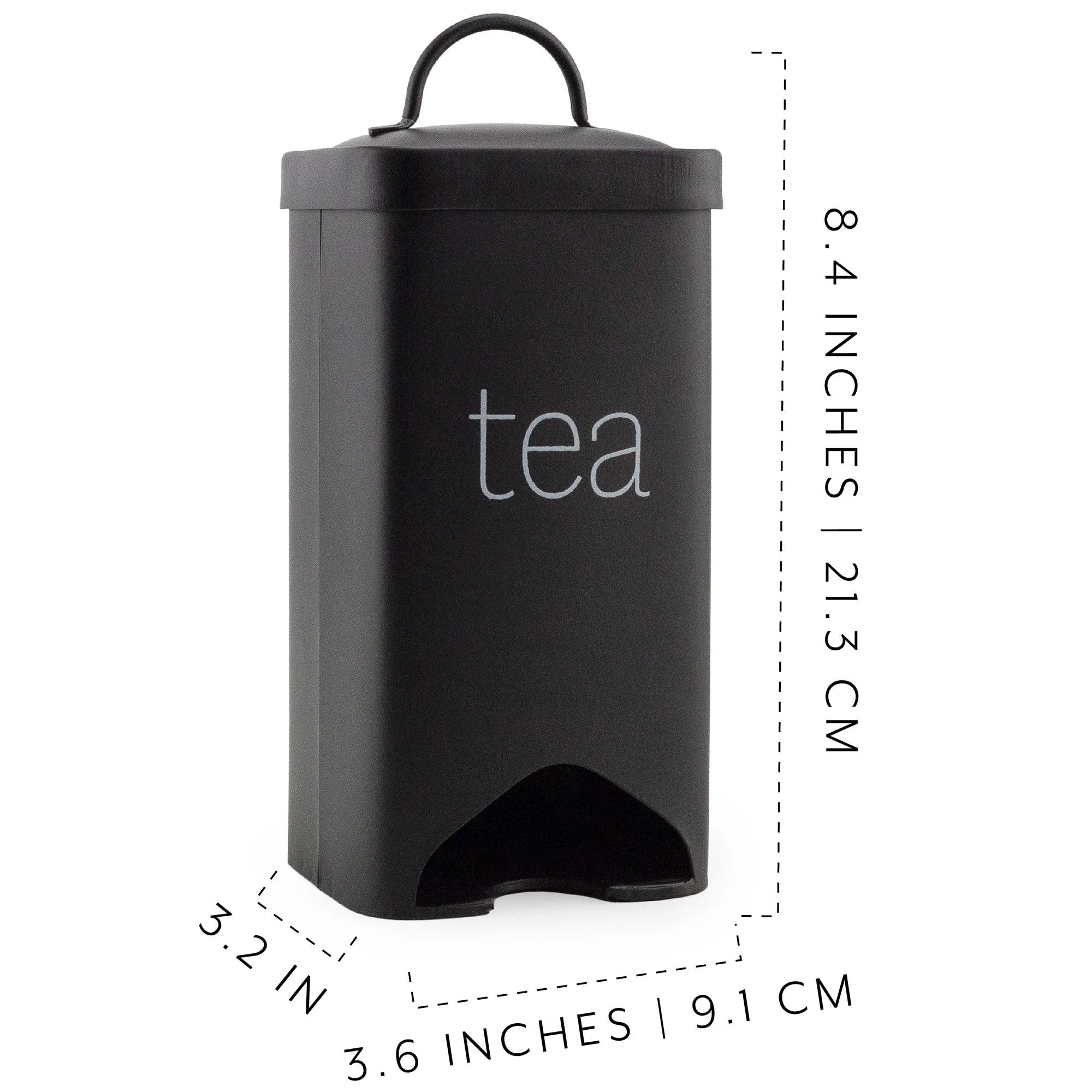 Farmhouse Enamelware Tea Bag Holder (Black, Case of 30)