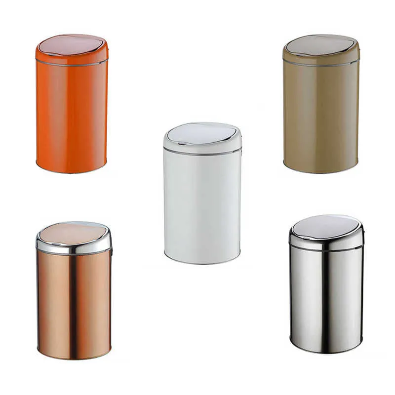 Fashion 6L Inductive Type Trash Can Intelligence Smart Sensor Automatic Kitchen and Toilet Rubbish Bin Stainless Steel Waste Bin