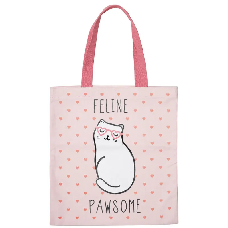 Feline Pawsome cat tote bag