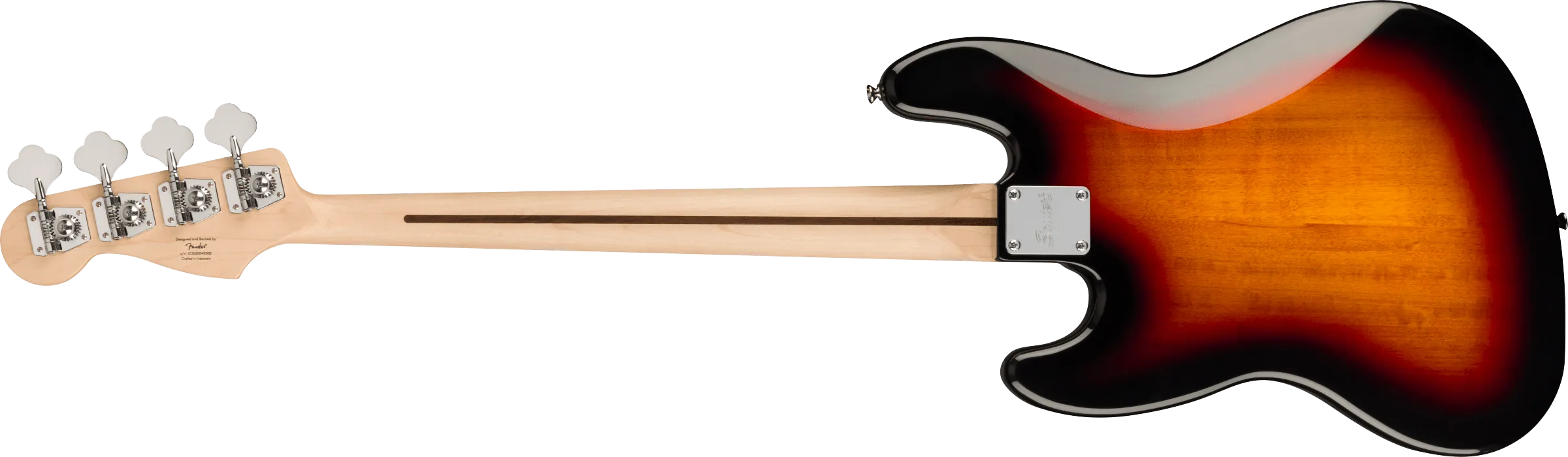 Fender Squier Affinity Series™ Jazz Bass®, Maple Fingerboard, White Pickguard, 3-Color Sunburst