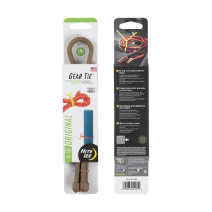 GEAR TIE REUSABLE RUBBER TWIST TIE(TM) (2pcs), Coyote - length 18"