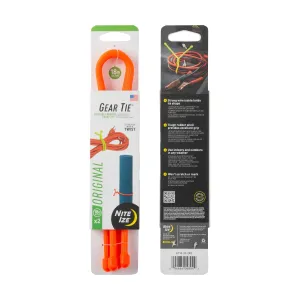 GEAR TIE REUSABLE RUBBER TWIST TIE(TM) (2pcs), Orange - length 18"