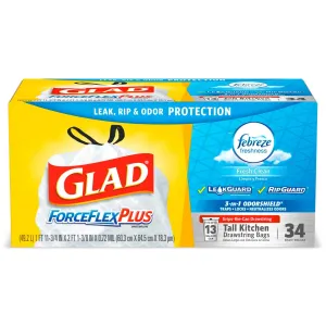 Glad ForceFlex 13 Gallon Tall Trash Bags