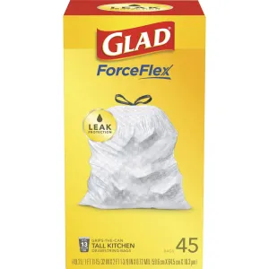 Glad ForceFlex Tall Kitchen Drawstring Trash Bags