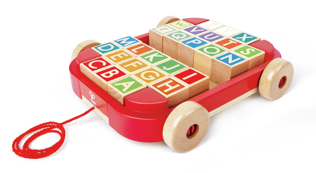 Hape Pull-along Cart with Stacking Blocks