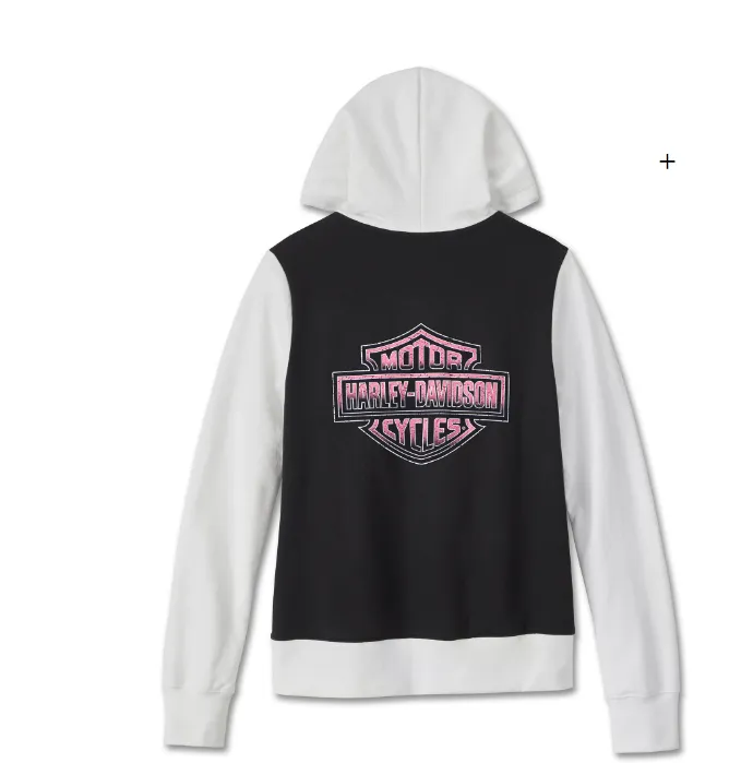 Harley-Davidson® Women's Pink Label Bar & Shield Hoodie, 96576-24VW
